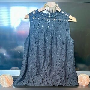 Zac and Rachel Black Lace Tank Top